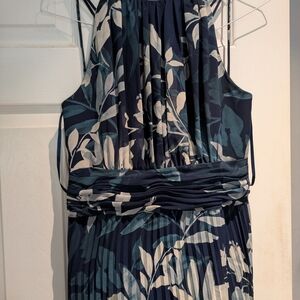 Ralph Lauren Navy and Cream Floral Maxi Dress